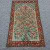Large Tree of Life 5ft Silk Wall Hanging, Kashmir Chain-Stitch Handmade Tapestry Rug