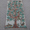 Large Handmade Tree of Life 5ft Silk Wall Hanging, Kashmir Chain-Stitch Tapestry Rug