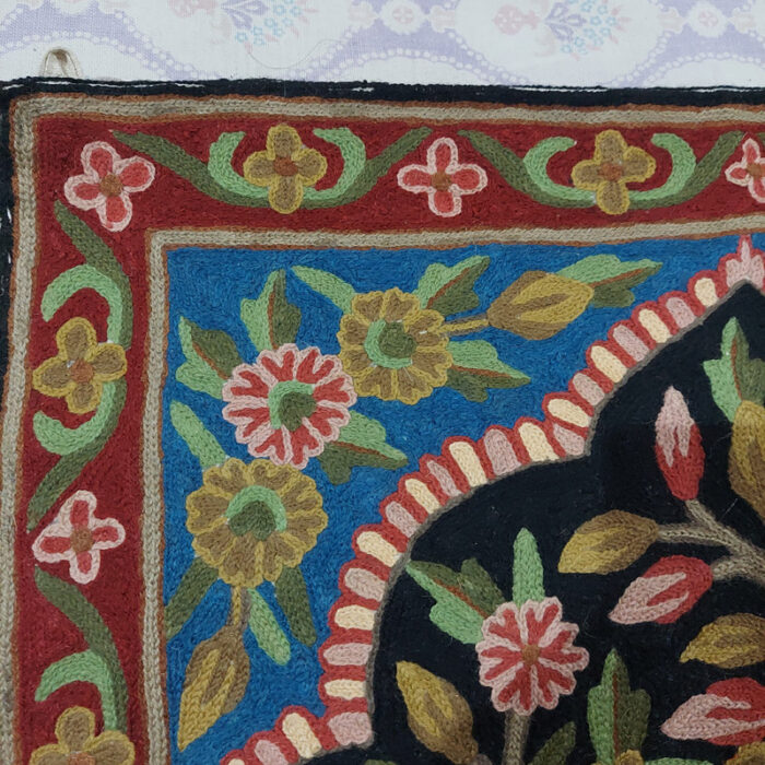 Tree of Life 3ft Wall Hanging, Kashmir Wool Handmade Tapestry Rug - Image 3