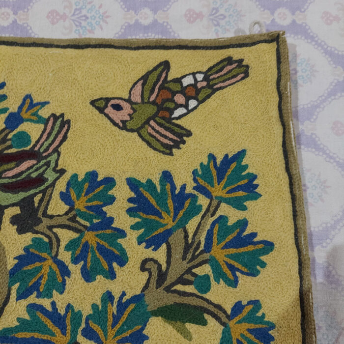 Kashmiri Tree of Life Chainstitch Wool Wall Hanging 3x2 - Image 2