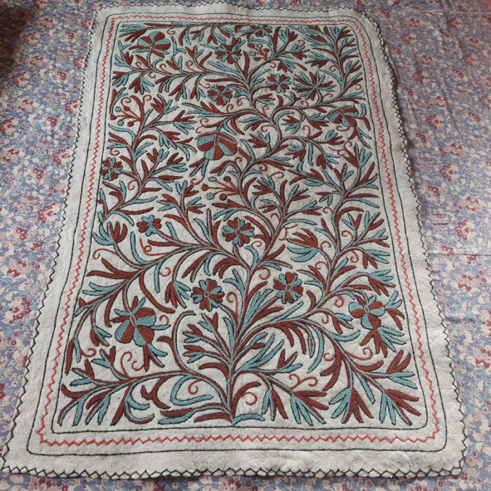 Harud Pure Wool Handmade Aari Embroidered 6×4Ft Namda Rug