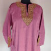 Light Purple Cotton Summer Pheran with Tilla Work