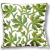 Green Chinari Aari Embroidered Crewel 16×16 Cushion Cover