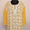 Yellow White Georgette Aari Kurta