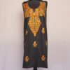 Black Botidar Ruby Cotton 2pc Suit with Aari Work