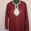 Wine Ruby Cotton Tilla Kurta
