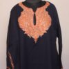 Dark Blue Raffal Hand Aari Pheran