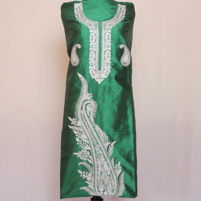 Green Silk Zari Work 2Pc Suit