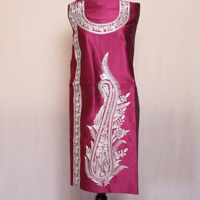 Pink Silk Zari Work 2Pc Suit