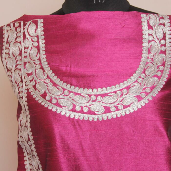 Pink Silk Zari Work 2Pc Suit - Image 2
