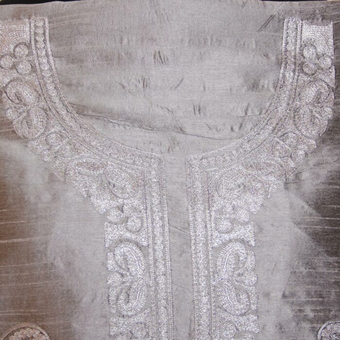 Grey Silk Zari Work 2Pc Suit - Image 2