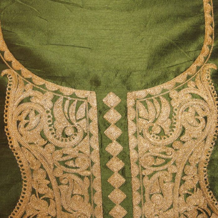 Green Silk Zari Work 2Pc Suit - Image 3
