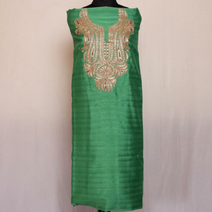 Green Silk Tilla Work 2Pc Suit