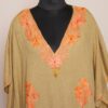 Light Mustard Crush Cotton Aari Work Kaftan L54