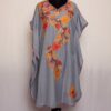 Grey Summer Cool Cotton Aari Work Kaftan L41