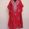 Maroon Summer Cool Cotton Aari Work Kaftan L40