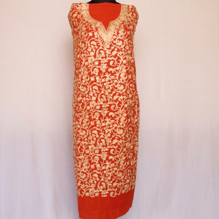 Crush Cotton 2pc Suit with Aari Work