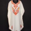White Crush Cotton Aari Work Kaftan L40