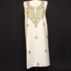 White Peeri Ruby Cotton 2pc Suit with Aari Work
