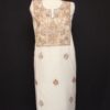 White Ruby Cotton 2pc Suit with Aari Work