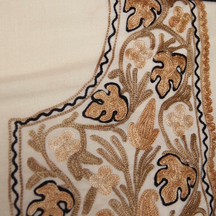 White Ruby Cotton 2pc Suit with Aari Work - Image 3