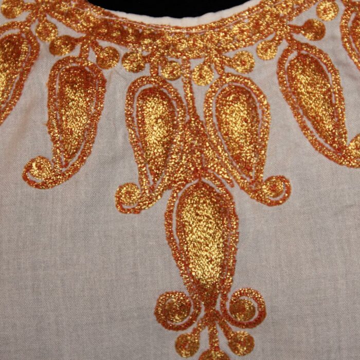 White Summer Cool Tilla Short Kurti - Image 2