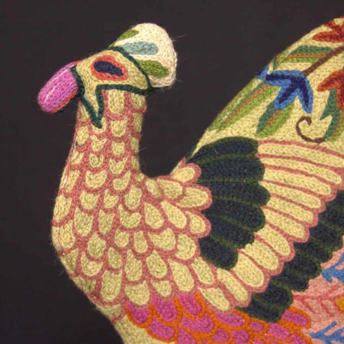 Handmade Peacock Chainstitch Tea Cozy - Image 2