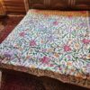 Lavendar Chinar Single Bedcover with Hand Crewel Embroidery