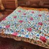 Sabz Chinar Single Bedcover with Hand Crewel Embroidery