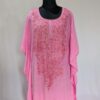 Pink Crush Cotton Aari Work Kaftan L55