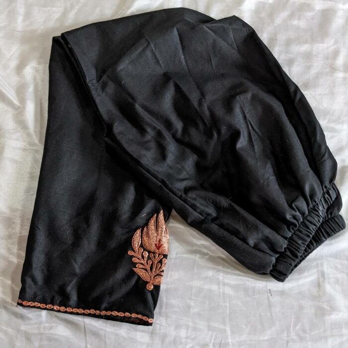 Black Ruby Cotton Tilla Kurta with Pant - Image 2