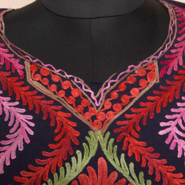Blue Crush Cotton Aari Work Kaftan L45 - Image 2