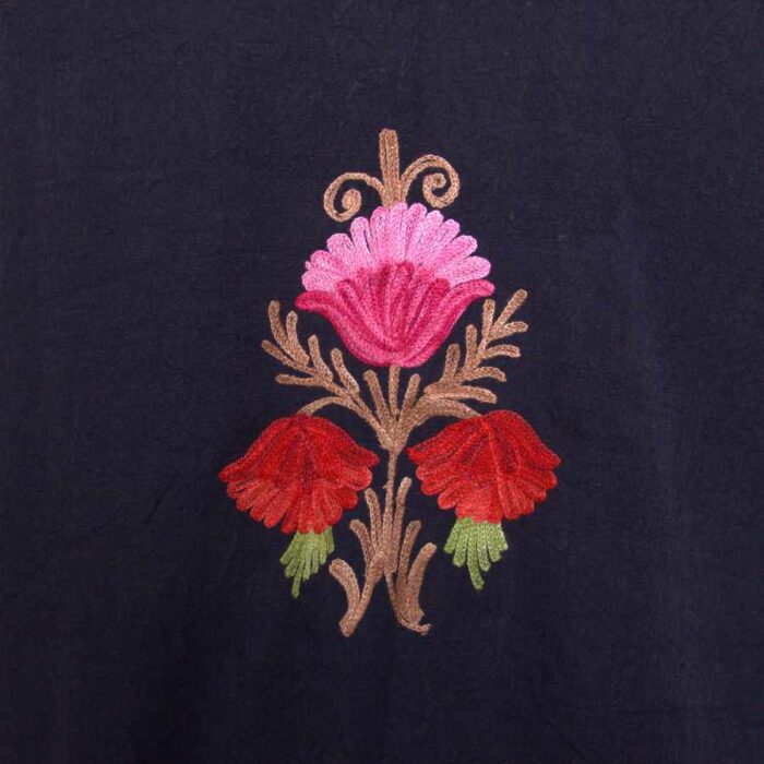 Blue Crush Cotton Aari Work Kaftan L45 - Image 3