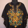 Black Badaam Crush Cotton Aari Work Kaftan L44