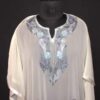 White Georgette Aari Work Kaftan Top L48