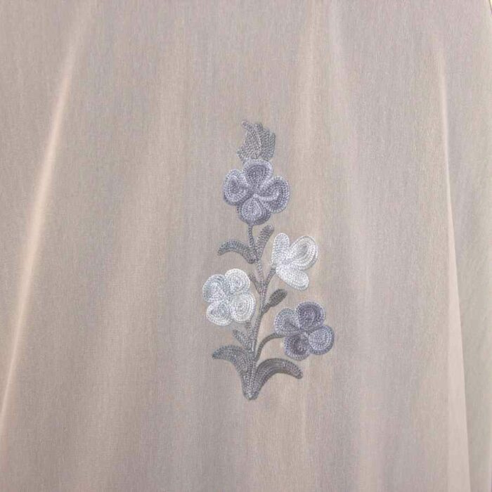 White Georgette Aari Work Kaftan Top L48 - Image 4