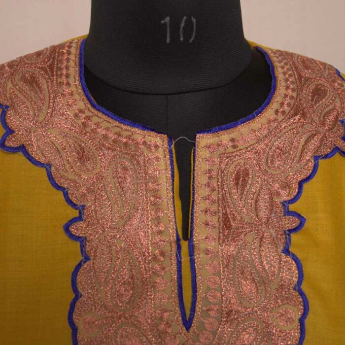 Yellow Ruby Cotton Tilla Kurta with Pant - Image 3