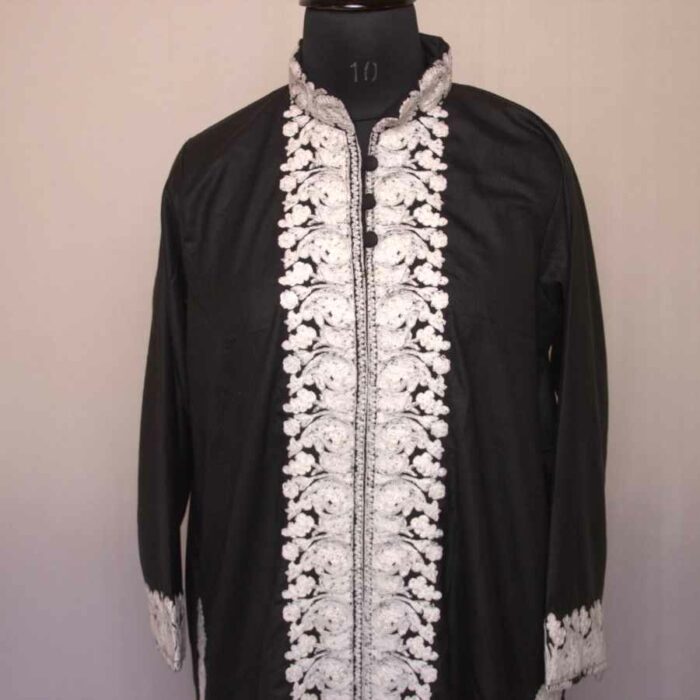 Black Ruby Cotton Kashmiri Ari Co-ord Set - Image 2