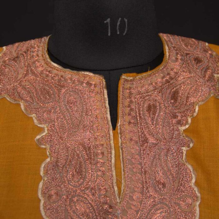 Mustard Ruby Cotton Tilla Kashmiri Co-ord Set - Image 3