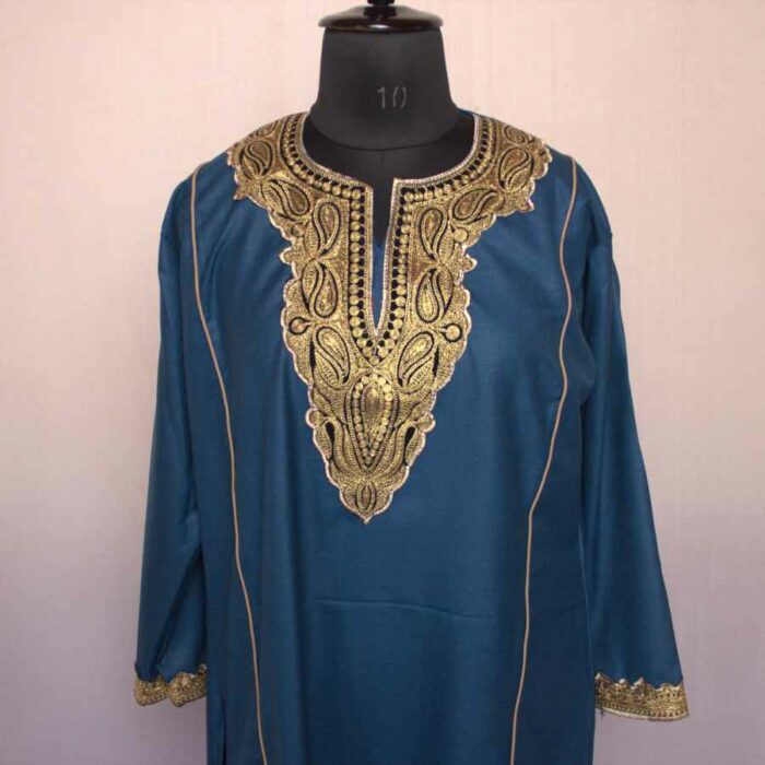 Blue Ruby Cotton Tilla Kurta with Pant - Image 2