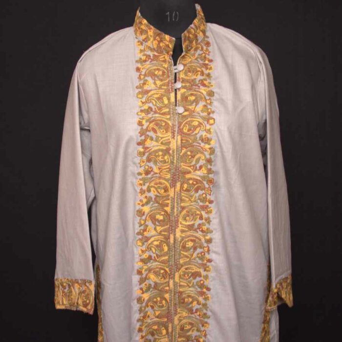Grey Ruby Cotton Kashmiri Ari Co-ord Set - Image 2