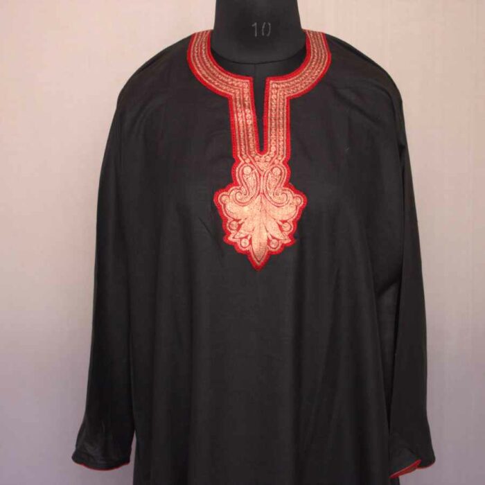 Black Summer cool Cotton Tilla Kashmiri Co-ord Set - Image 2