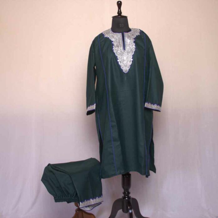 Green Ruby Cotton Tilla Kurta with Pant