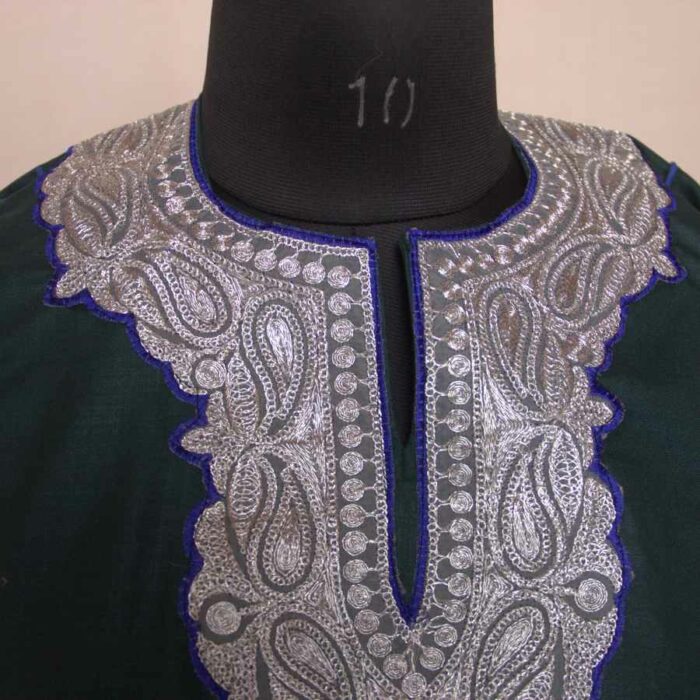 Green Ruby Cotton Tilla Kurta with Pant - Image 3