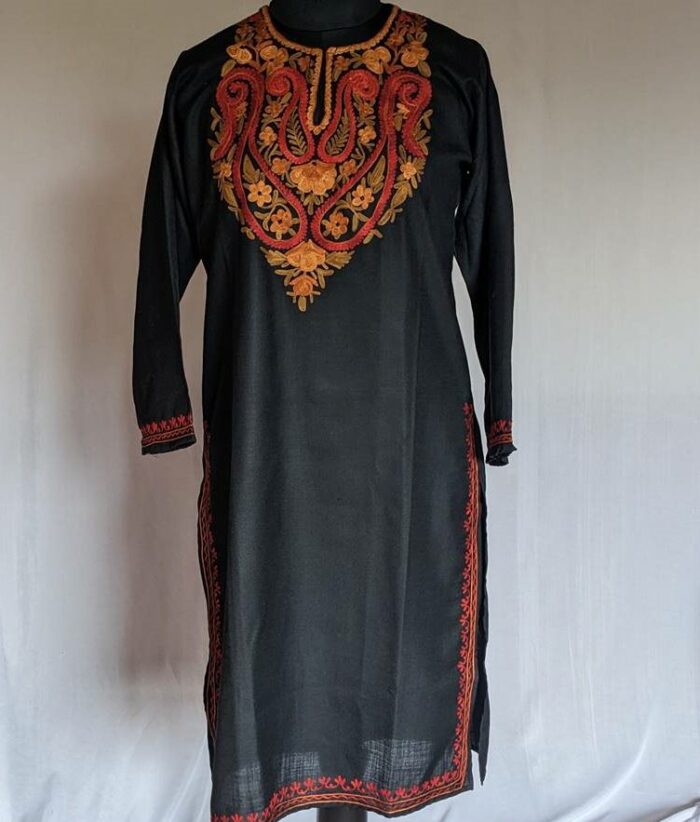 Black Ruby Cotton Aari Kurta Wazul Badam Che - Image 3