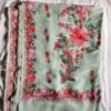 Light Green Organza Aari Embroidered Saree