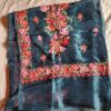 Green Organza Aari Embroidered Saree