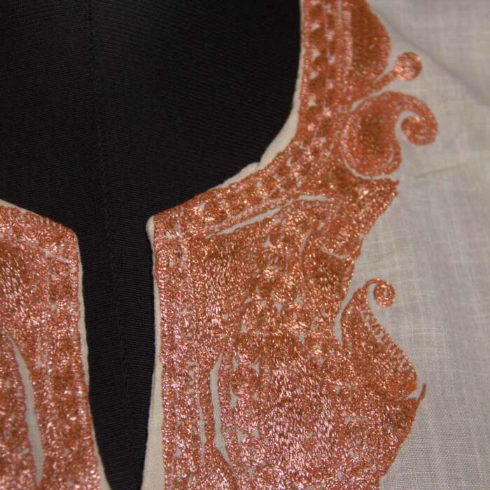 Cream badami Summer cool Tilla kurta - Image 3