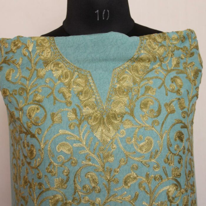 Dilnaz Crush Cotton 2pc Suit with Aari Work - Image 2