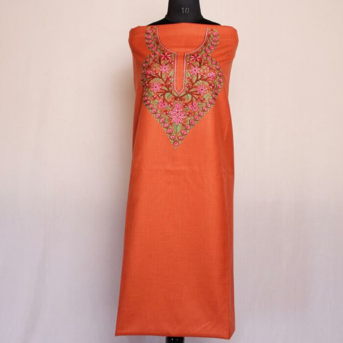 Kesari Ruby Cotton 2pc Suit with Aari Hand Work - Image 2